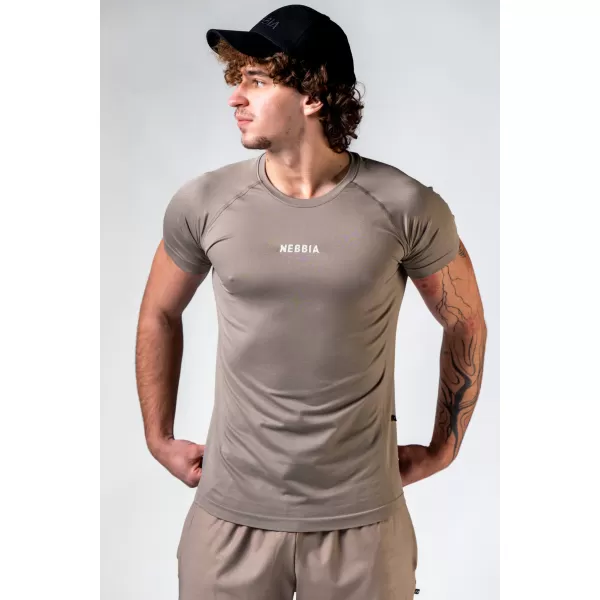  Bezšvové tričko s krátkym rukávom POWER 900 LIGHT BROWN ASH Nebbia 