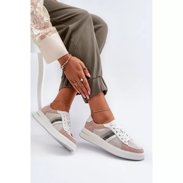  Dámske tenisky D&A LR110 WHITE/PINK 