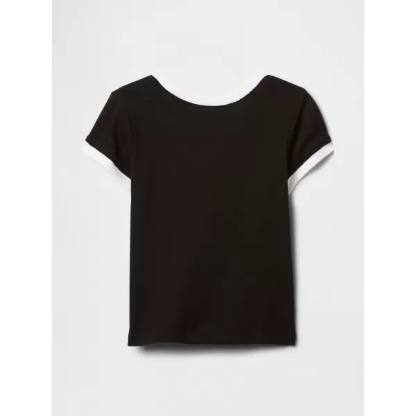  Detské tričko GAP RINGER TEE 744462-01 TRUE BLACK 