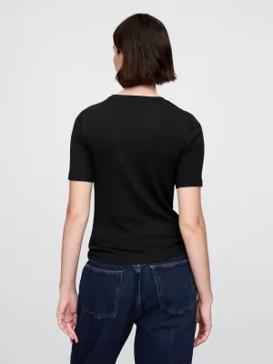 Dámske tričko GAP MODAL CREW TEE 679172-00 BLACK