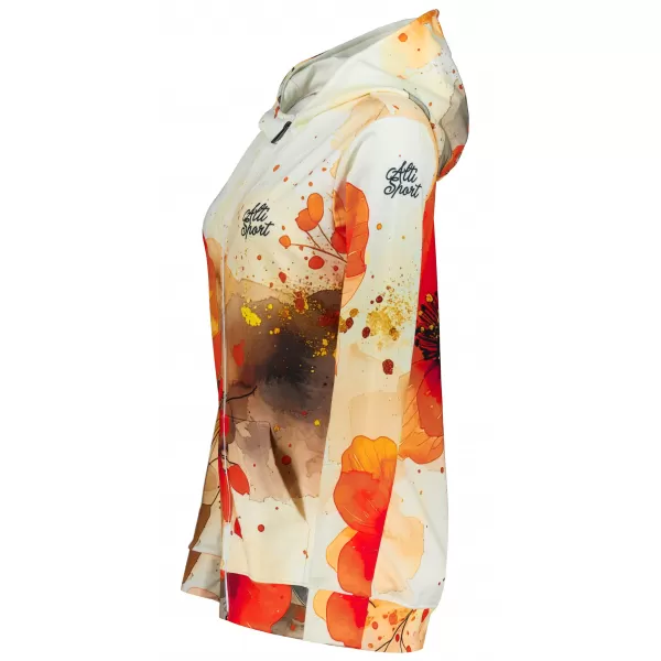  Dámska mikina na zips premium ALTISPORT VOJ/ALW127MI02 ORANŽOVÁ 