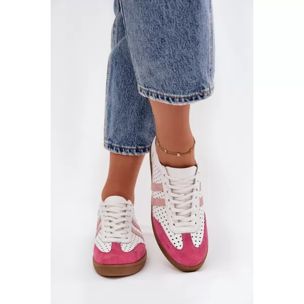  Dámske tenisky ZAZOO N1318 PINK/WHITE/GREEN 