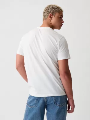Pánske tričko GAP LOGO TEE 866774-01 WHITE GLOBAL