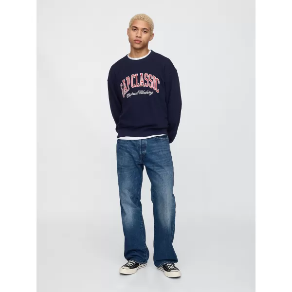  Pánska mikina GAP CLASSIC LOGO SWEATSHIRT 744748-01 NAVY UNIFORM 