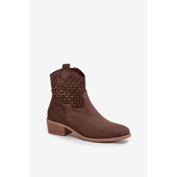  Dámske topánky na podpätku BOTO BRIAVINE 41827 BROWN 