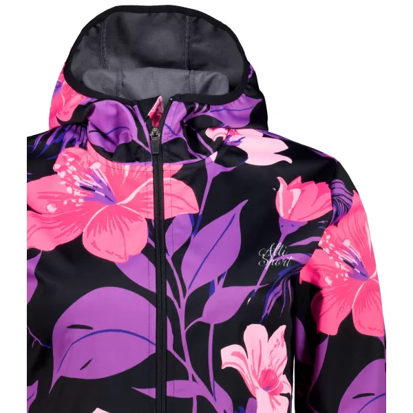  Dámska softshellová bunda premium ALTISPORT VOJ/ALW115JACK01 FIALOVÁ/ČIERNA 