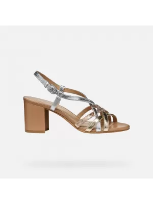 Dámske sandále GEOX VIRNILISA 65 S G012824 ZLATÁ