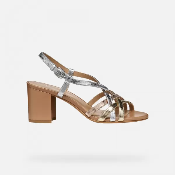  Dámske sandále GEOX VIRNILISA 65 S G012824 ZLATÁ 