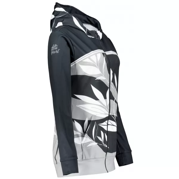  Dámska mikina na zips premium ALTISPORT VOJ/ALW128MI02 ČIERNOBIELA 