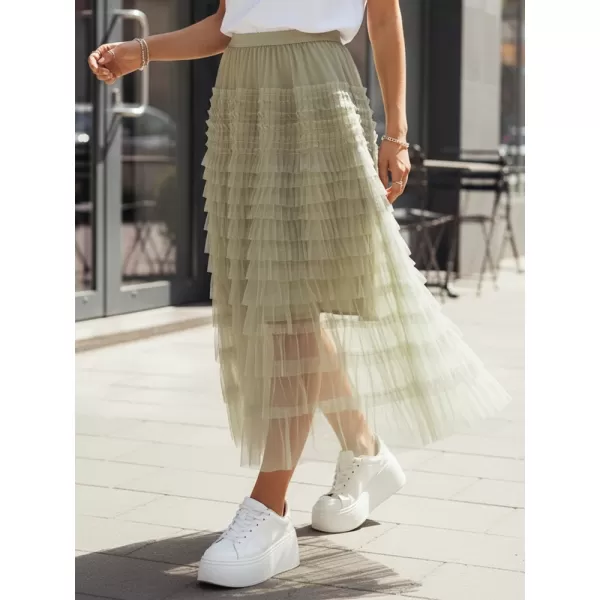  Dámska sukňa DSTREET CY0423 ZELENÁ 