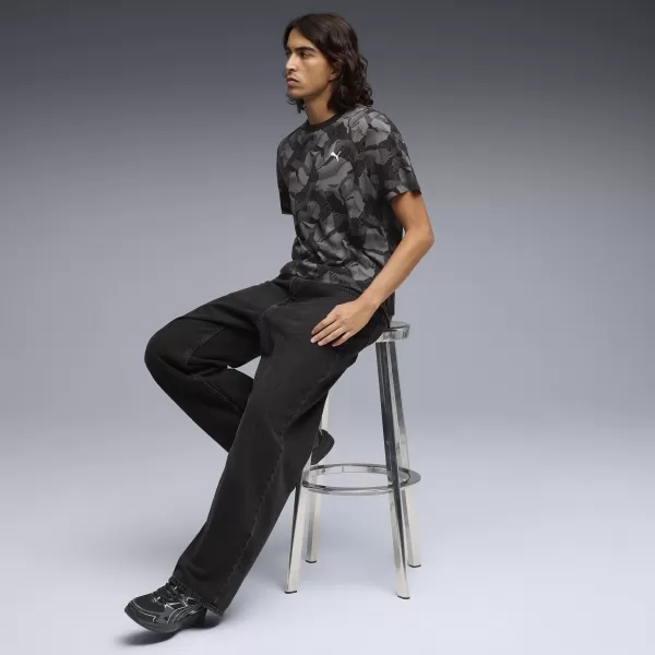  Pánske tričko PUMA ESS LOGO LAB AOP TEE 692027_01 PUMA BLACK 