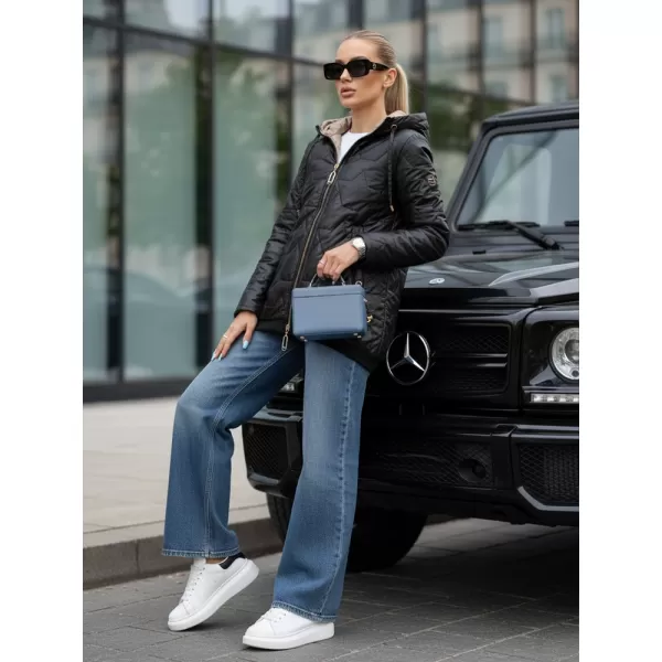 Dámska bunda DSTREET TY5546 ČIERNA 