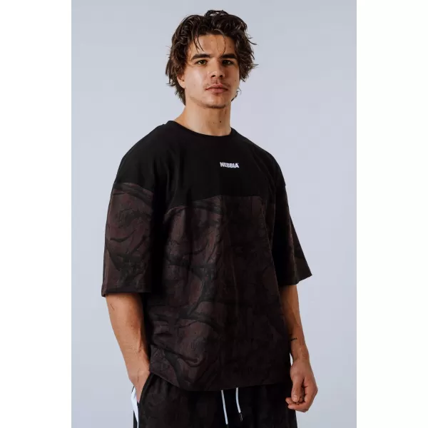  Oversized tričko POWER 898 DARK BROWN CAMO Nebbia 