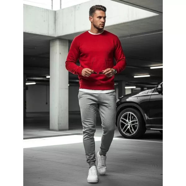  Pánska mikina DSTREET BX3867 ČERVENÁ 