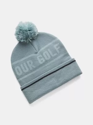 Pánska čiapka UNDER ARMOUR M'S DRIVE POM BEANIE MODRÁ