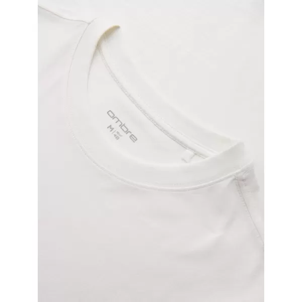  Pánske tričko OMBRE OM-LSPT-0136 WHITE 