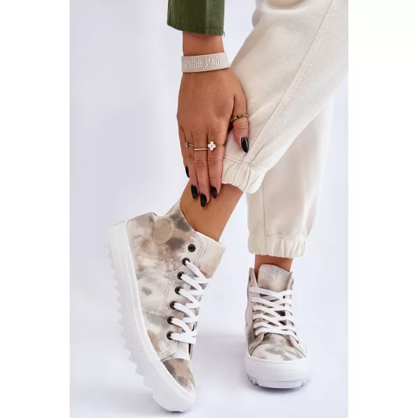  Dámske tenisky BIG STAR LL274047 WHITE/OLIVE Big Star Shoes 