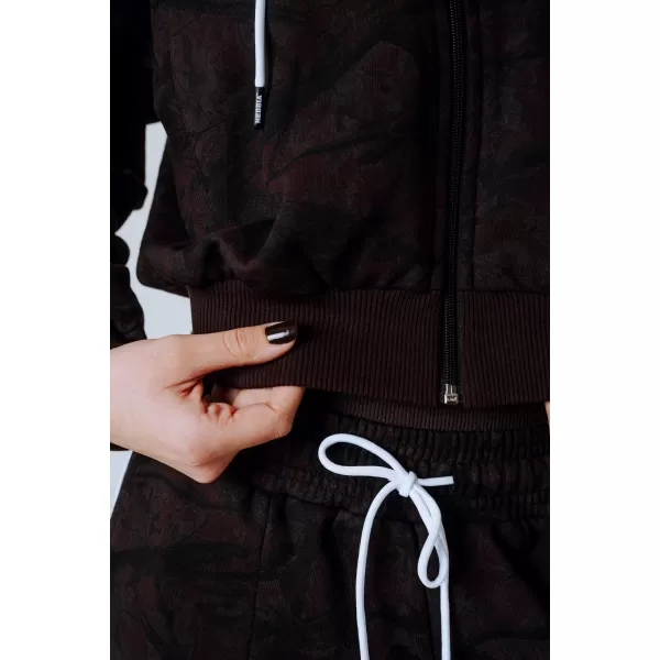  Mikina na zips POWER 895 DARK BROWN CAMO Nebbia 