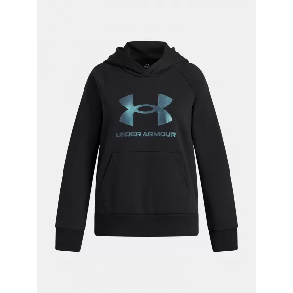  Dievčenská mikina UNDER ARMOUR UA RIVAL FLC SHIMMER HDY 6004118-005 ČIERNA 