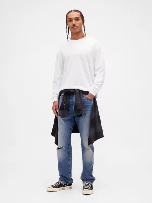 Pánske tričko GAP LONGSLEEVE TEE 838354-03 OPTIC WHITE
