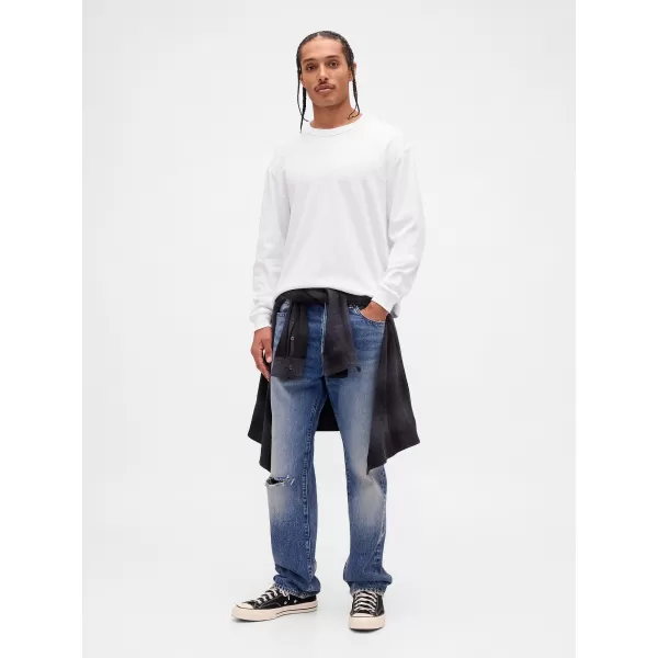  Pánske tričko GAP LONGSLEEVE TEE 838354-03 OPTIC WHITE 
