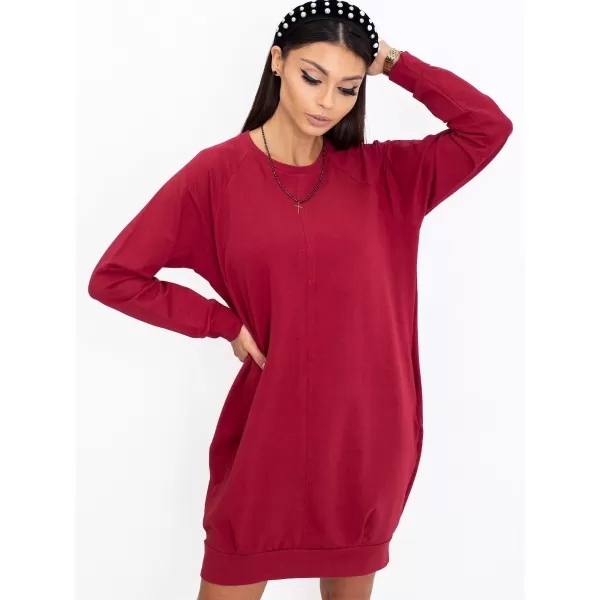  Dámske šaty BASIC FEEL GOOD RV-TU-5184.93P BURGUNDY 