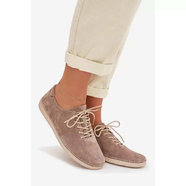  Dámske topánky S.BARSKI LR61-7080 DARK BEIGE 