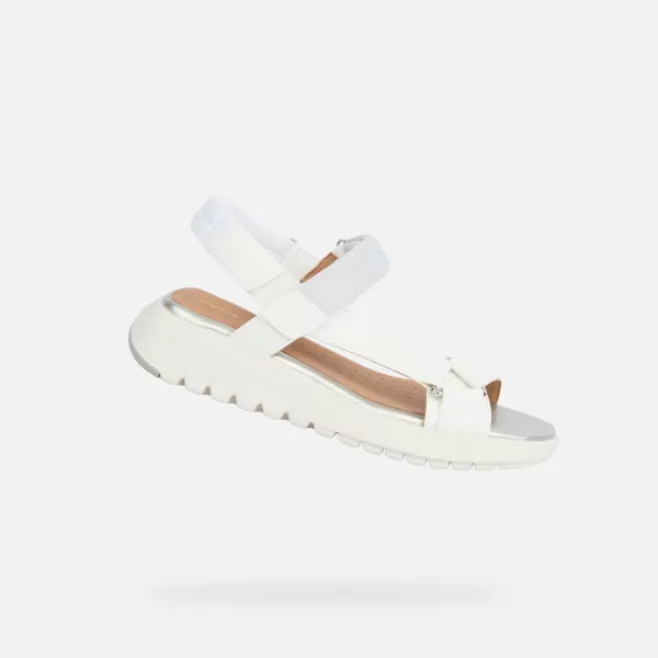  Dámske sandále GEOX FLEXTRIDE S G013067 BIELA 