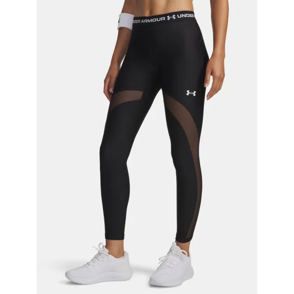  Dámske legíny UNDER ARMOUR HEATGEAR MESH LEGGING ČIERNA 
