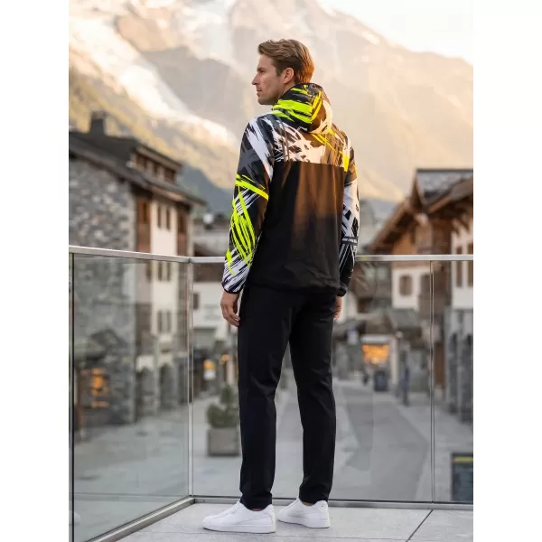  Pánska softshellová bunda premium ALTISPORT VOJ/ALM039JACK01 ČIERNOŽLTÁ 