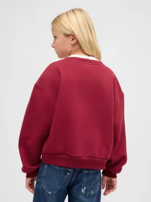 Detská mikina GAP CREW SWEATSHIRT 842081-01 SLED