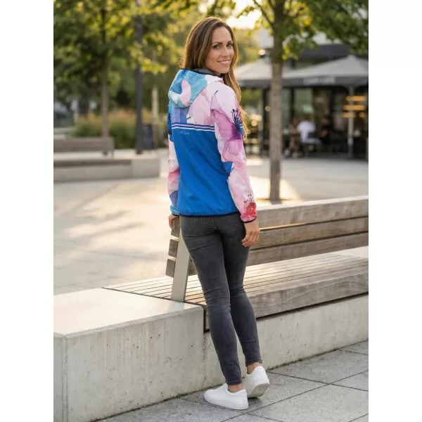  Dámska softshellová bunda premium ALTISPORT VOJ/ALW117JACK01 MODRÁ/RUŽOVÁ 