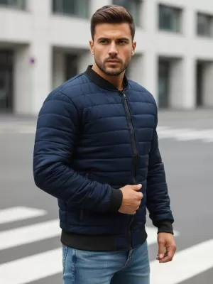 Pánska bunda DSTREET TX2205 TMAVO MODRÁ
