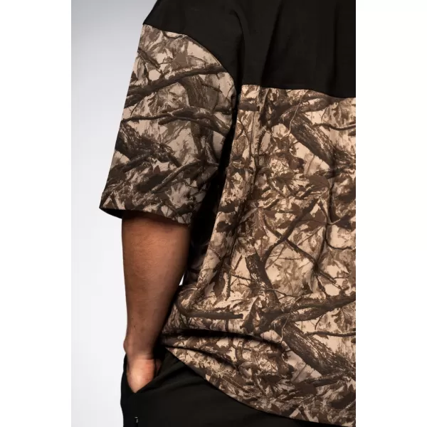  Oversized tričko POWER 898 SVETLO HNEDÁ CAMO Nebbia 