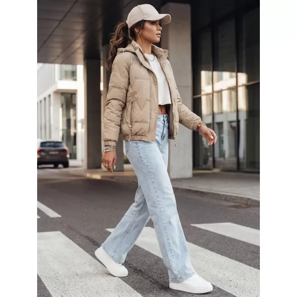  Dámska bunda DSTREET TY4177 BÉŽOVÁ 