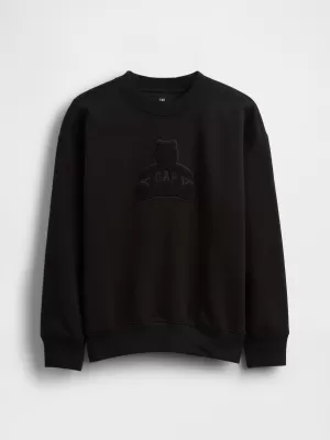 Detská mikina GAP CREW RELAXED SWEATSHIRT 844233-00 BLACK