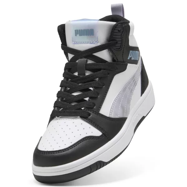  Dámske topánky PUMA REBOUNDV6MIDSPACEBELLEJR 402768-02 PUMA ČIERNA/LILA CRUSH/BIELA 