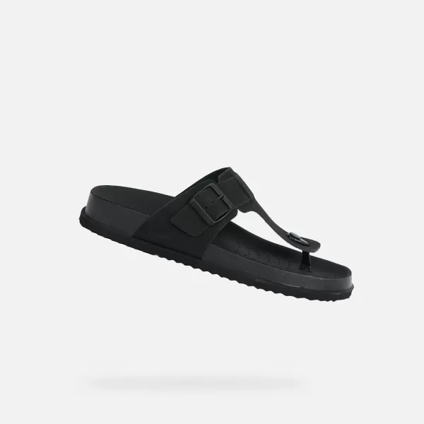  Pánske šľapky GEOX PARNAIBA G014438 ČIERNA 
