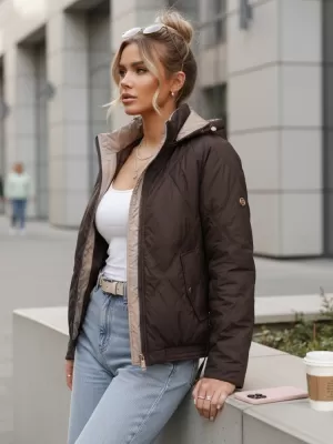Dámska bunda DSTREET TY5671 HNEDÁ