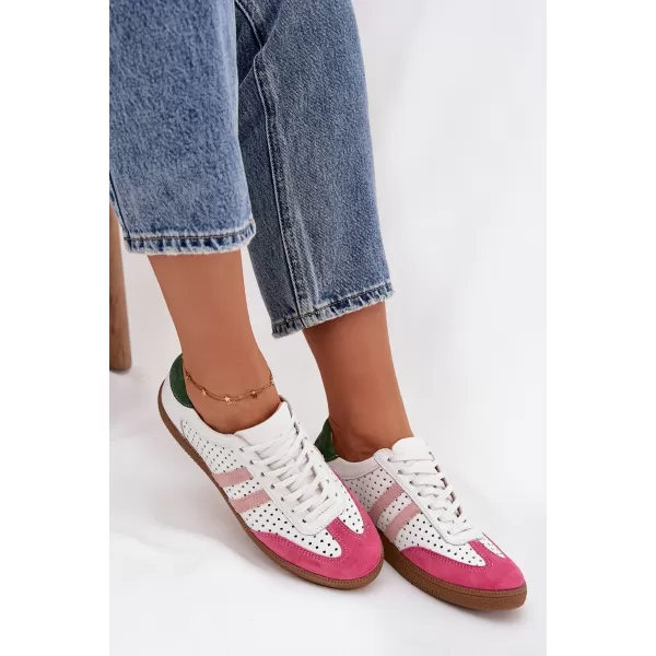  Dámske tenisky ZAZOO N1318 PINK/WHITE/GREEN 