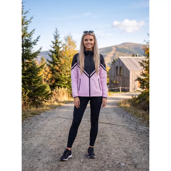  Dámska softshellová bunda premium ALTISPORT VOJ/ALW101JACK01 RUŽOVOČIERNA 