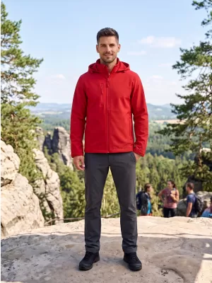 Pánska softshellová bunda ALTISPORT NoPrint NP/ALM845 ČERVENÁ