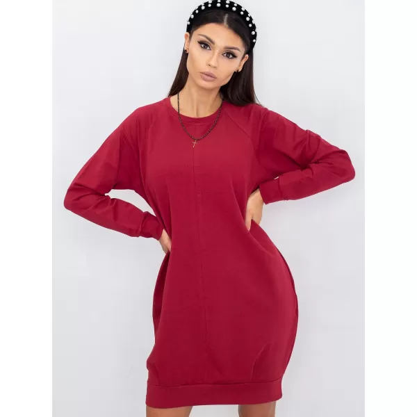  Dámske šaty BASIC FEEL GOOD RV-TU-5184.93P BURGUNDY 