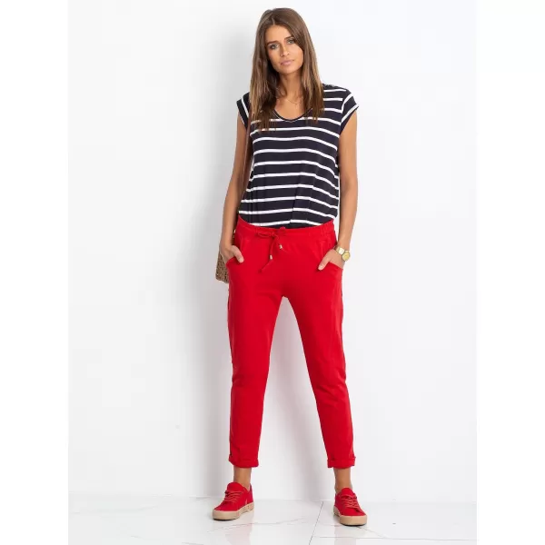  Dámske tepláky BASIC FEEL GOOD RV-DR-3589.08X RED 