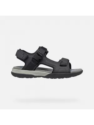 Pánske sandále GEOX SPHERICA EC5 G014391 ČIERNA