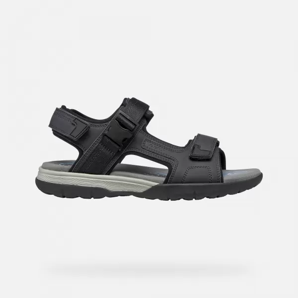  Pánske sandále GEOX SPHERICA EC5 G014391 ČIERNA 