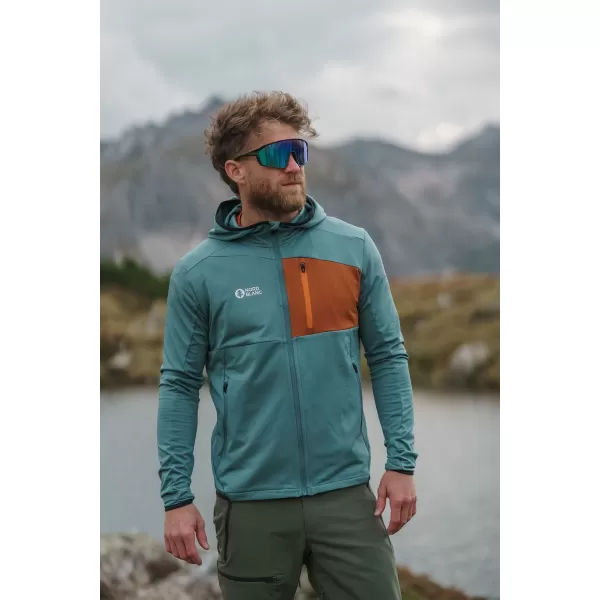  Pánska mikina powerfleece NORDBLANC BRACKEN NBWFM8286 TMAVO ZELENÁ 
