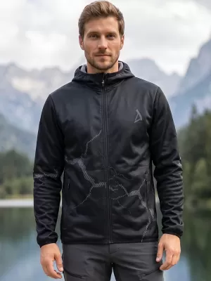 Pánska softshellová bunda premium ALTISPORT VOJ/ALM129JACK01 ČIERNOSIVÁ