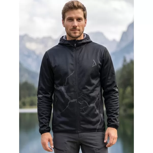  Pánska softshellová bunda premium ALTISPORT VOJ/ALM129JACK01 ČIERNOSIVÁ 