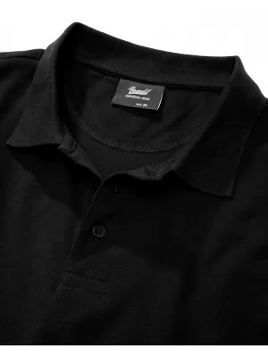 Pánske tričko s golierom BRANDIT 4215 BLACK